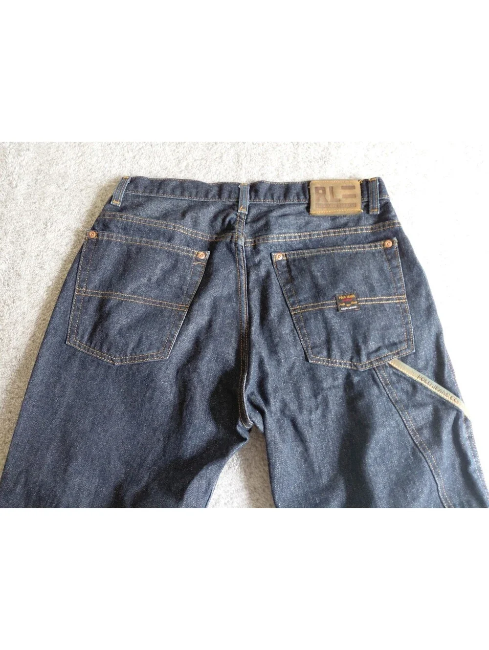 Vtg Polo Ralph Lauren Jeans Mens 30x30 Y2K Blue Relaxed C-5 Carpenter